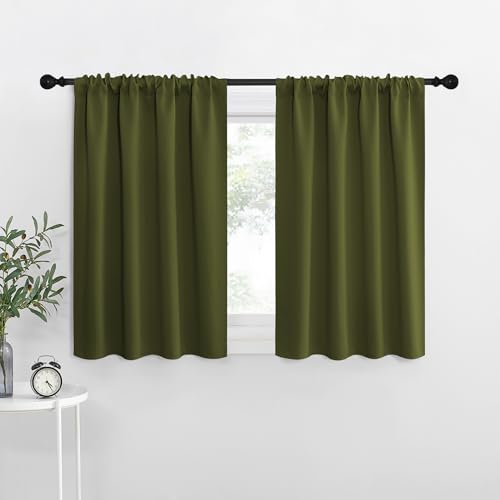 NICETOWN RV Blackout Curtains, Olive 29"W x 40"L, Thermal Insulated 2-Panel Set