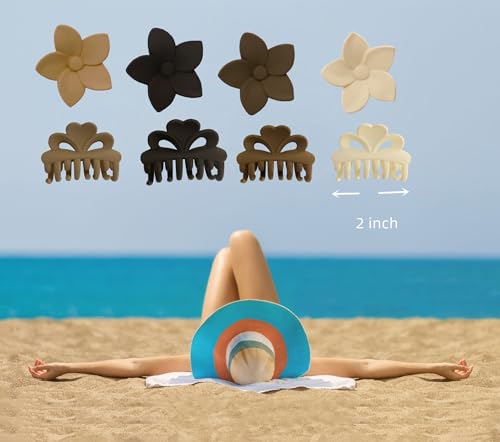 Mary Lavender Mini Hair Claw Clips 8-Pack Non-Slip Small Jaw Clips