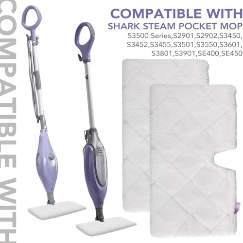 Sgizoku Steam Mop Replacement Pads for Shark S3501 & S3601 (4 Pack)