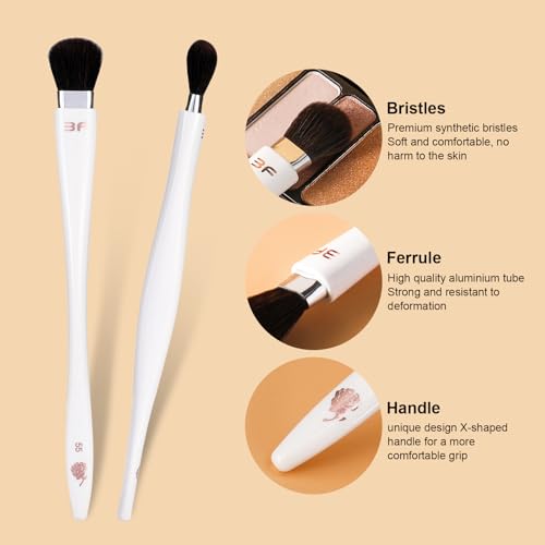 BEAUTYFACTOR 6-Piece Eye Shadow Brush Set - Professional Synthetic Makeup Brushes
