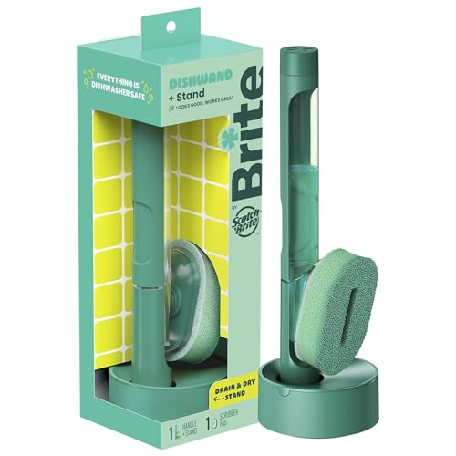 Brite Dishwand by Scotch-Brite with Drying Stand & Sponge
