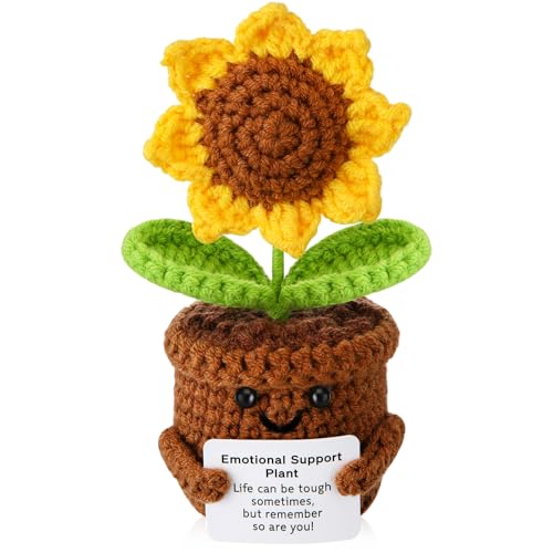 Emotional Support Plush Sunflower - Handmade Gift for Women