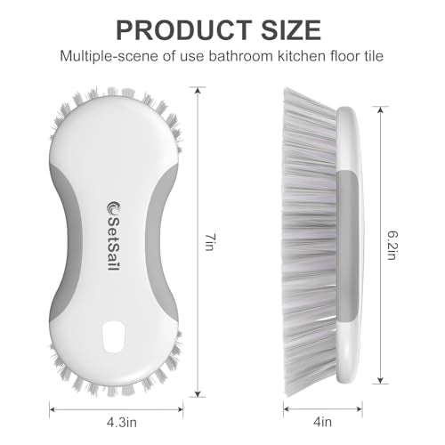 SetSail Heavy Duty Scrub Brush - 2 Pack, Gray Non-Slip Kitchen Brush