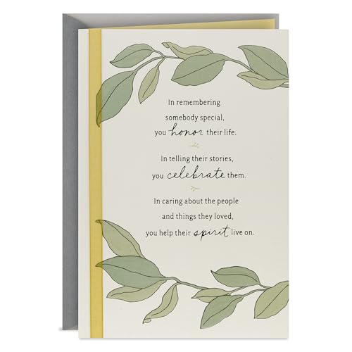Hallmark Sympathy Card - Honor and Celebrate Them | 5" x 7.2"