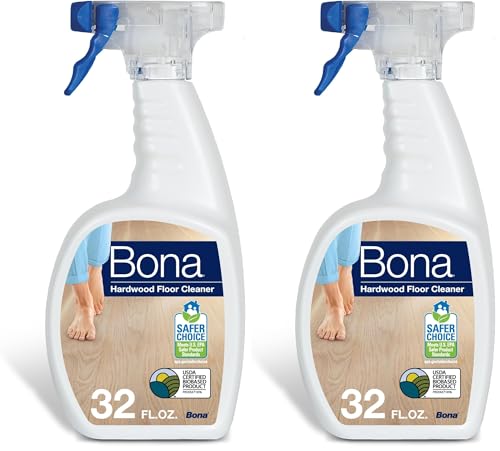 Bona Hardwood Floor Cleaner Spray - Unscented 32 Fl Oz (Pack of 2)