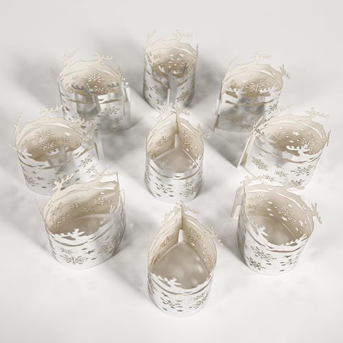 Silver Deer Disposable Napkin Rings - 50pcs Elegant Table Decor