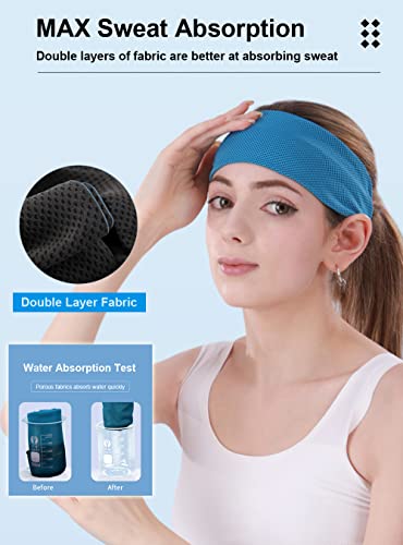 SUJAYU Women's 4 Pack Wide Headbands Non Slip Moisture Wicking