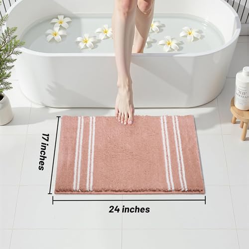 Tyrot Non-Slip Bathroom Rug 24x17 - Ultra Soft Chenille Mat