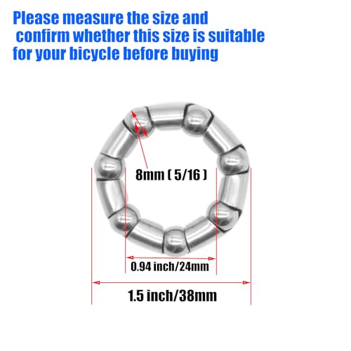 4pcs Bike Ball Bearing Retainer£¬Bicycle Ball Bearings, 8mm(5/16 Inch) X 7 Balls for Bike Crank Bottom Bracket Retainer Bike Parts Repair Accessories