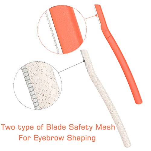 ChaosssCo Dermaplaning Tool & Eyebrow Razor - 4 Pack Peach Fuzz Shaver