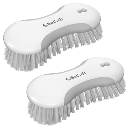 SetSail Heavy Duty Scrub Brush - 2 Pack, Gray Non-Slip Kitchen Brush