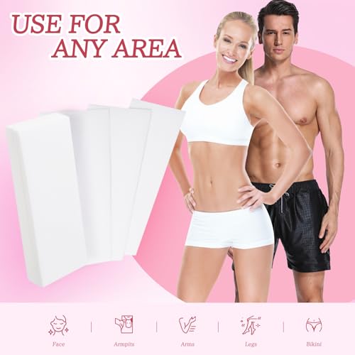 Roadtofree 30 Pcs Non-Woven Hair Removal Wax Strips for Body and Face