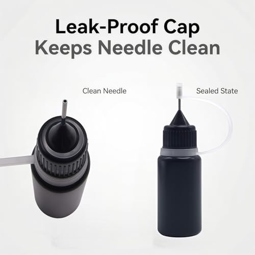 10 Pack 10ml Precision Tip Applicator Bottles with Metal Needle for Glue and Paint