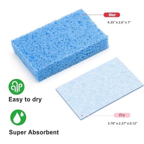 Eco-Friendly Non-Scratch Scrub Sponges - 6 Pack for Dishes
