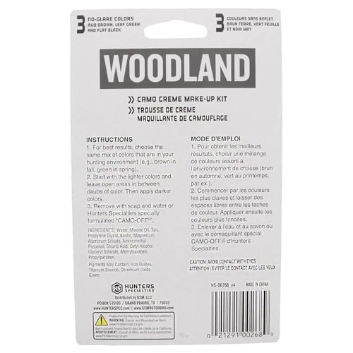 Hunters Specialties Woodland Camo Creme Makeup Kit - 3 Pack