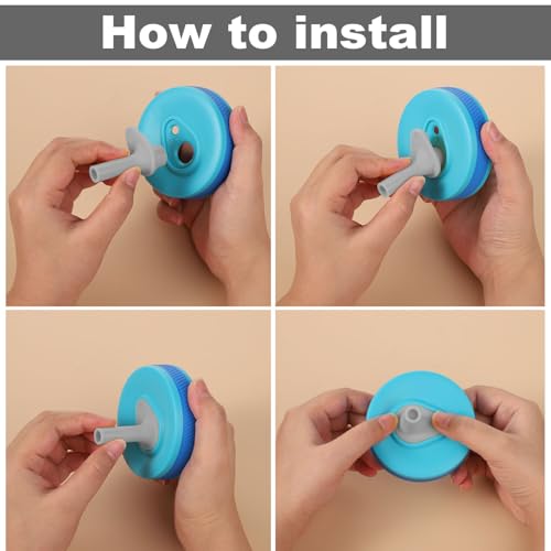 4pcs Replacement Bite Valve for Zak, Silicone Bite Valve Replacement Reusable Straw Cup Accessories Compatible with Zak Designs Kelso 15oz/16oz (Grey)