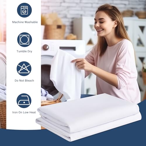 King White Pillowcases Set of 4, 20x36 Brushed Microfiber with Envelope Closure
