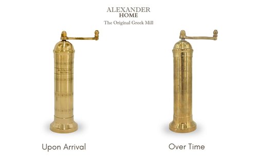 Alexander Home The Original European Mill (Brass, 8-Inch Salt)