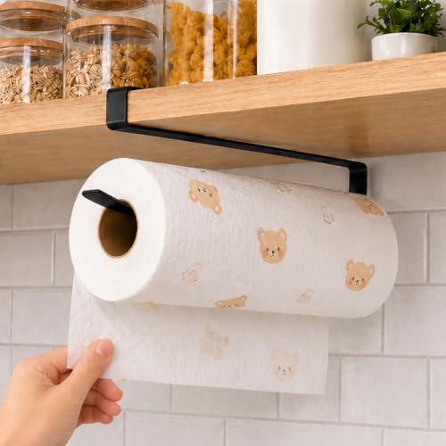 No-Drill Under Cabinet Paper Towel Holder - 2-Pack