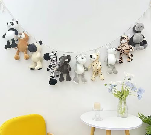 80" Boho Stuffed Animal Storage Chain - Cotton Rope Toy Organizer (2 Pack)