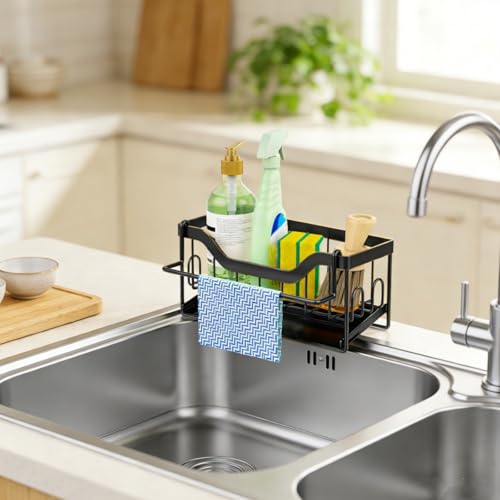 VILCEN Stainless Steel Kitchen Sink Organizer with Drain Tray