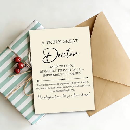 Doctor Thank You Card with Kraft Envelope & Gold Seal Sticker