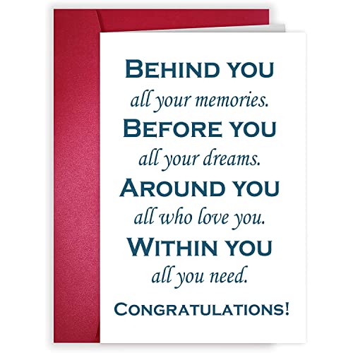 High Quality Graduation Card for Him or Her - 8x5.3inch