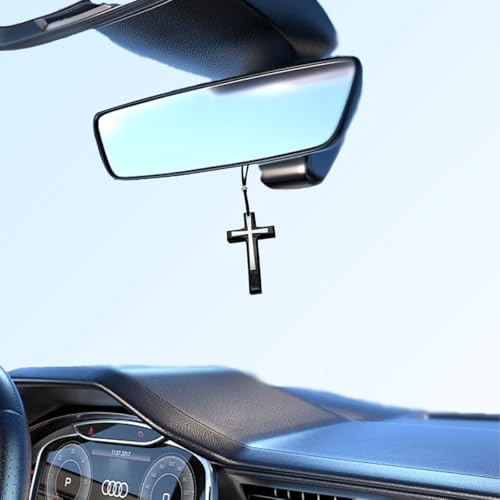 Wooden Cross Rear View Mirror Ornament for Cars - Norkmdi