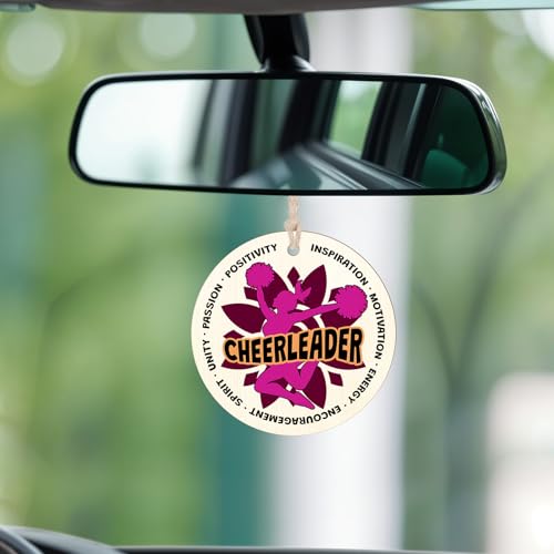 Wooden Cheerleader Ornament Inspirational Cheer Team Gift