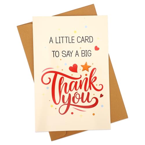 XIHIRCD Funny Thank You Card with Envelope - Creative Appreciation Gift