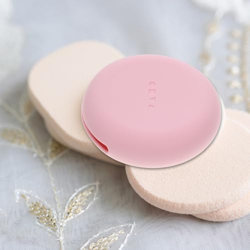 Healeved Portable Makeup Puff Holder - Silicone Travel Case