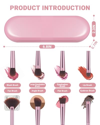 12-Piece Professional Makeup Brush Set with Storage Case and Puffs
