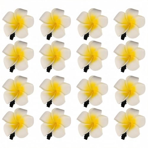 VASANA 12Pcs Plumeria Flower Hair Clips Boho EVA Hairpins