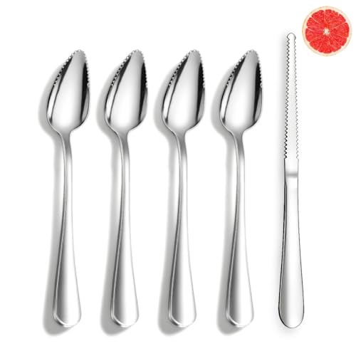 Berglander 5-Piece Stainless Steel Grapefruit Spoon Set with Knife