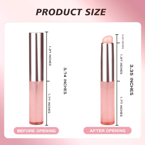 JAMVOLO 2Pcs Silicone Lip Brush with Dust Cap - Pink Lip Gloss & Concealer Applicator