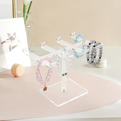 1 Tier Acrylic Bracelet Holder Stand - Organize Your Jewelry