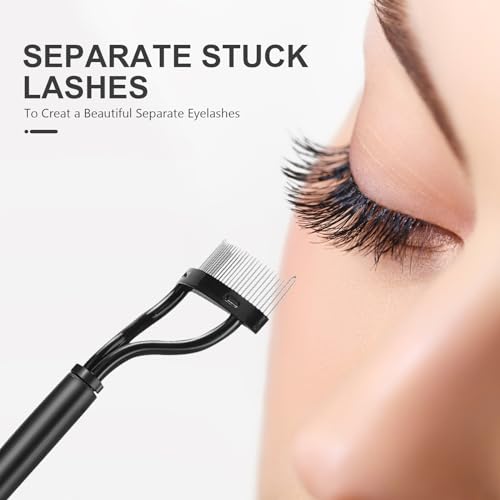 SWEET VIEW Eyelash Comb and Mascara Clump Remover Tool with Metal Teeth