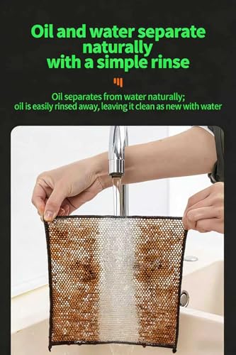 5-Pack 7.9-Inch Non-Scratch Metal Mesh Cleaning Cloths