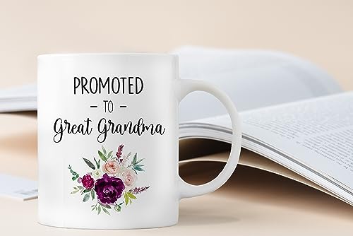 Grandma Coffee Mug - Great Grandma Pregnancy Announcement 11oz Ceramic Tea Cup - Variation of Great Grandma-2