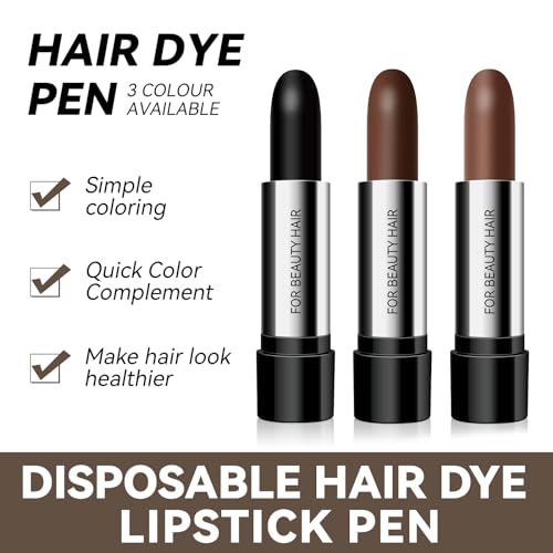 BEUKING Disposable Hair Dye Pen - Black Root Touch Up & Color Stick
