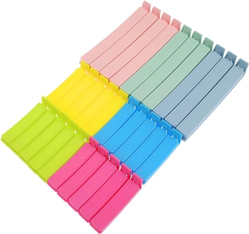 Yarall 30 PCS Plastic Food Bag Clips - Curved Design for Freshness