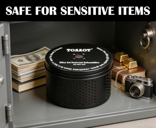 TOAAOT Reusable Gun Safe Dehumidifier, 200g Silica Gel Canister (1 Pack)