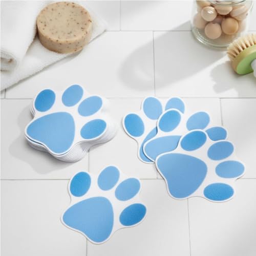 Non-Slip Bathtub Stickers - 20 Paw Print Anti-Slip Decals