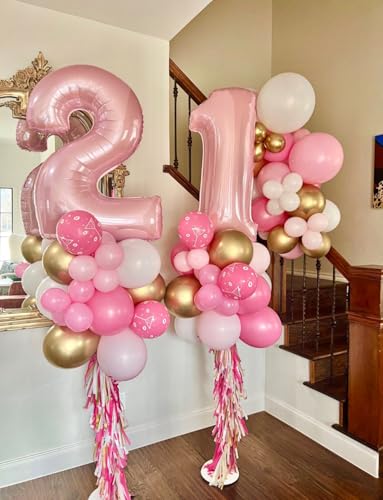 40-Inch Pink Foil Number 2 Balloon for Birthday & Party Decor