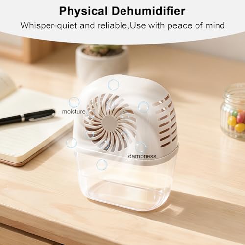 Pack of 2 Reusable Moisture Absorber Tablets - 15.9oz Mini Dehumidifier
