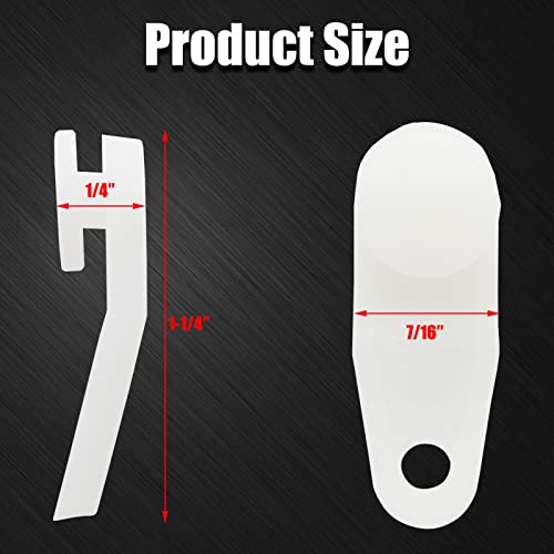 Litoexpe 50-Piece White Curtain Track Glider Hooks for Easy Installation