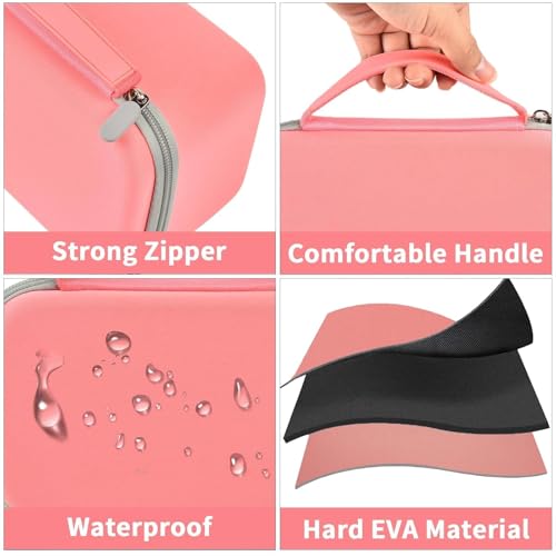 GWCASE Case Compatible with Newbealer/for Sunbeam Hot-2-Trot/for Oliso M3Pro M2 Mini Travel Iron for Sewing, Carrying Holder for Small Craft Quilting Irons with Steam& Silicone Rest (Box Only)- Coral