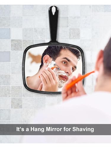 PROTECLE Hand Mirror 10.3" L x 7.4" W - Lightweight Barber Mirror