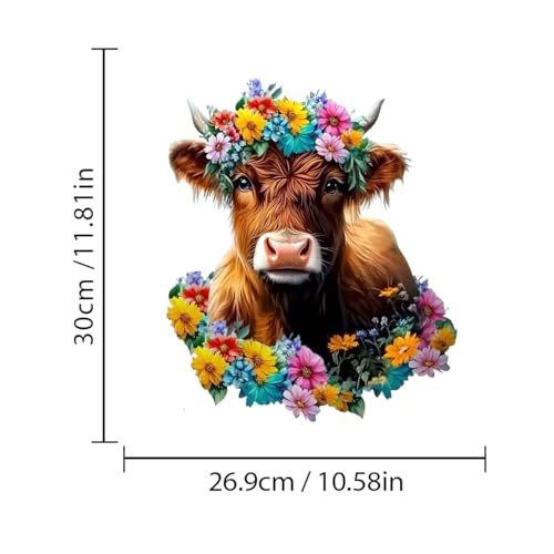 Funny Cow Toilet Seat Decal - Waterproof Vinyl Cartoon Animal Lid Sticker