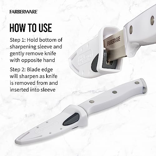 Farberware Edgekeeper 3.5-Inch Paring Knife with Self-Sharpening Cover